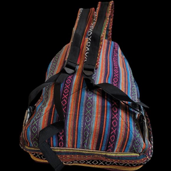 2025 Fabric Festival Bohemian Patchwork Backpack Multicolored main image 4